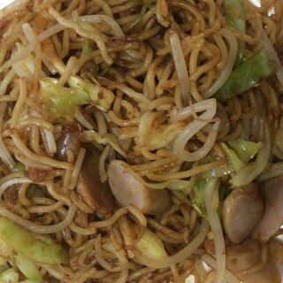 ウィンナーと野菜の焼きそば